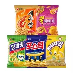 농심과자세트새우깡3P+꿀꽈배기3p+양파링2p+포스틱2p+바나나킥2p