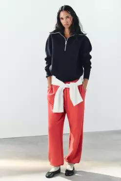 ZARA 자라 플러시 조거 팬츠 - 레드 2615/804/600 401405