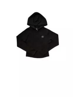 [엄브로] 우먼스 골지 후드 반집업 긴팔 티셔츠 / BLACK UR322CRL99