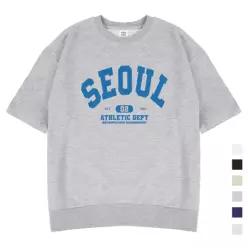 폴앤폴 서울 오버핏 반팔 맨투맨 남여공용 6컬러