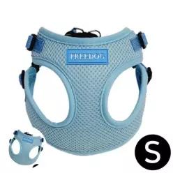 강아지산책줄 애견산책줄 에디션 강아지 메쉬 하네스 블루 S WFPFU6L