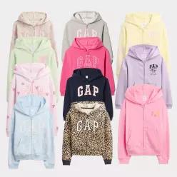 갭 GAP 키즈 리렉스드 갭 로고 후드 집업 [관부가세 포함]