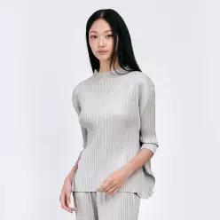 [FINE PLEATS] 피네 플리츠 7부 슬릿 탑 라이트 그레이