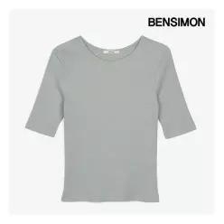 벤시몽 리브드 니트 티셔츠 BS5STS501GR 399382