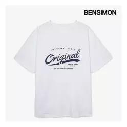 벤시몽 오리지널 로고 하프 슬리브 티셔츠 BS5STS507WN 399381