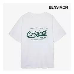 벤시몽 오리지널 로고 하프 슬리브 티셔츠 BS5STS507WE 399372
