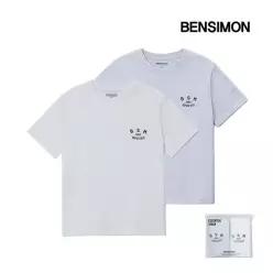 벤시몽 에센셜 반팔 라운드 티셔츠 2팩 BSPPTS541WM 399370