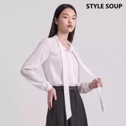 [숲][SOUP] 타이넥 블라우스 (SC9LSE1)