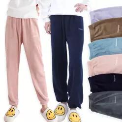 파스텔 수면바지 커플 잠옷 남여공용 빅사이즈 남성 여성 파자마 극세사 밍크 홈웨어 하의