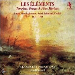 [CD] Jordi Savall 장페리 르벨: 레 엘레망 / 텔레만: 수상음악 / 라모: 폭풍우와 천둥 / 비발디: 플루트 협주곡 '바다의 폭풍우' - 조르디 사발 (Les Elements - Marin Marais / Rameau / Rebel / Telema...