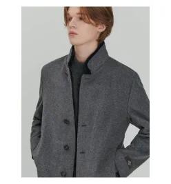 [로가디스][로가디스] [COUTURE] 울 캐시미어 레귤러 핏 라펠 퍼 코트  그레이 (RX4X30R713)