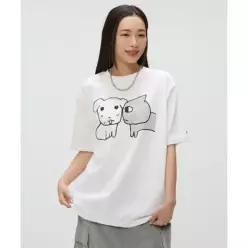 SPAO 가나디 반팔 티셔츠OFF 화이트 SPRLG25U09