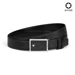 [몽블랑] BEST 마케트리 플레이트 30mm 사토리얼 블랙 리버서블 레더 벨트 222381 (구 114421)