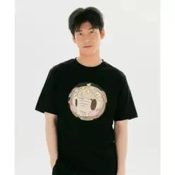 SPAO 트릭컬 리바이브 반팔 티셔츠블랙 SPRLG25U19