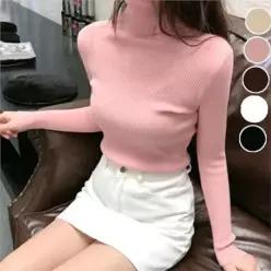 [라일리여성의류] Rly 목폴라 티셔츠 폴라 이너 상의 골지 하이넥