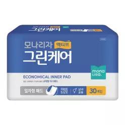 (30매) 액티브 그린케어 일자형패드/노인/기저귀/성인/귀저기/환자용/어른/어르신/노인용/남성/산모용/남자