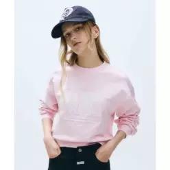 마리떼 프랑소와 저버 MARITH  + FRAN OIS GIRBAUD W LACE APPLIQUE CROP SWEATSHIRT light pink 291023
