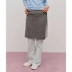마리떼 프랑소와 저버 MARITH  + FRAN OIS GIRBAUD W KNIT LAYERED SKIRT melange gray 290032