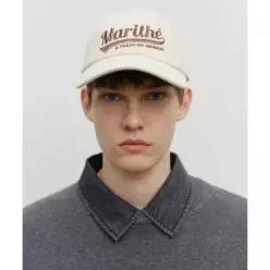 마리떼 프랑소와 저버 MARITH  + FRAN OIS GIRBAUD VINTAGE BASEBALL GRAPHIC CAP ivory 290596
