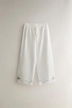 ZARA 자라 크로셰 롱 팬츠 - 스크래치 화이트 2134/122/251 400671