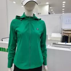 마코 모다남양주 여성 로고프린트 펀칭 홑겹바람막이 점퍼 MOW1JP3254_GN