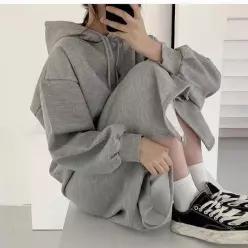 [라일리여성의류] Rly 여성 후드원피스 롱기장 기모 겨울 홈웨어 외출복
