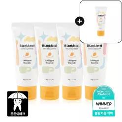 [치약본품(랜덤) 증.정]블랑키즐 치약 1000ppm 고불소 애플망고향 1단계  2+2 60g