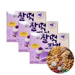 롯데웰푸드 명가 찰떡파이 우베크림치즈맛 250g 3개