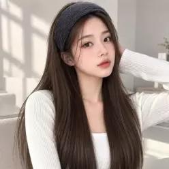 [하프클럽/]가발 롱웨이브 여성용 풍성한 볼륨 붙임머리