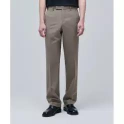 무신사 스탠다드 MUSINSA STANDARD 울 블렌드 세미 와이드 히든 밴딩 슬랙스 [더