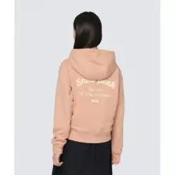 어패럴 SNOW PEAK APPAREL 여성 레터링 세미 크롭 후드 티셔츠 (S FHD63) Peach 4322677
