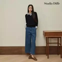 스튜디오디페 26FW 데님 와이드 팬츠 2종[런칭 가격 59,900원]