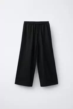 [국내매장] ZARA 여아 와이드 레그 파자마 팬츠 - 블랙 2236/605/800 555056