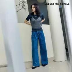 라삐아프 26SS 투턱 드레이프 데님팬츠 1종 [런칭 가격 69,900원]