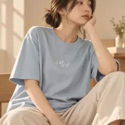 [하프클럽/]프린팅 반팔 루즈핏 여름 상의 자켓 이너 티셔츠 여성