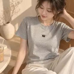 [하프클럽/]반팔 면티 여성 데일리 슬림 이너 티셔츠 라운드