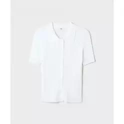 SPAO COOL 칼라넥 골지 반팔 카디건 SPCKG25G02