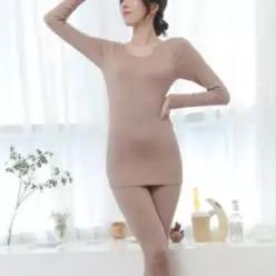 [라일리여성언더웨어] Rly 내복 여성 골지 보온 긴팔 긴바지 홈웨어 53298817)