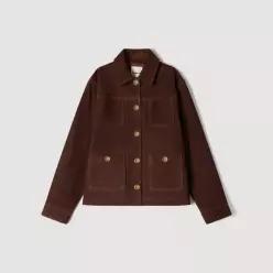 산드로 스웨이드 자켓 DunkelBraun SFPBL01332