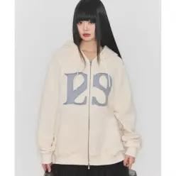 [10월 6일 배송] 일리고 ILLIGO 129 로고 패치 후드 집업 크림 24AWOUT09CR 139824