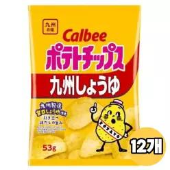 가루비 감자칩 포테이토칩 규슈쇼유 간장맛 53g 12개