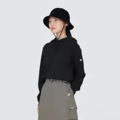 어패럴 SNOW PEAK APPAREL 베이직 여성 세미크롭 후드 티셔츠 Black (S FHD11) 2738449 S