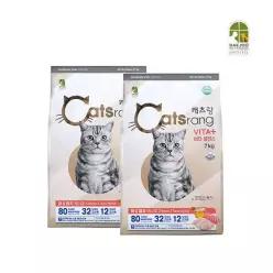 캐츠랑 고양이사료 전연령용 비타플러스 7KG 2개 / 길냥이사료