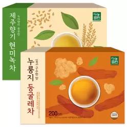 다농원 침출차 2종 누룽지 둥굴레차200T 제주향기 현미녹차200T 총400T
