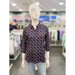 인기패션 [크로커다일레이디] Y넥 변형 카라 7부 티셔츠 오렌지 CLEF-TS203 2883189