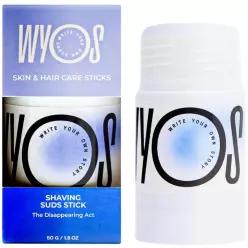남성용 WYOS 면도 스틱 - 민감성 피부를 위한 수분 공급 글리세린 포뮬러 밀착 부드러운 글라이드 견고한