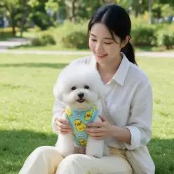 [하프클럽/]오리 티셔츠 캐릭터 그래픽 반팔 상의 커플 외출복 산책용 잠옷