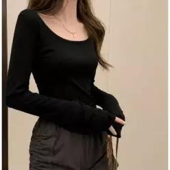[하프클럽/]데일리 베이직 슬림 레이어드 긴팔 티셔츠 여성 기본 상의