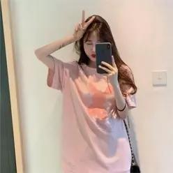 [하프클럽/]여성 반팔 티셔츠 여성 박스 티셔츠 데일리 루즈핏 빅사이즈 스
