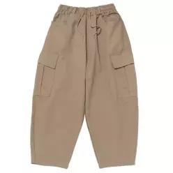 W ED COTTON CURVED BIG CARGO PANTS (BEIGE) 7000041217 CB26SS0502
